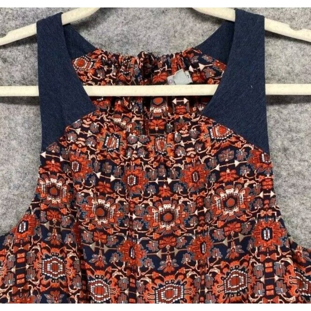 Athleta Dress NWT Martinique Sleeveless Tassel Keyhole Sz Medium Bold Pattern - Picture 14 of 16